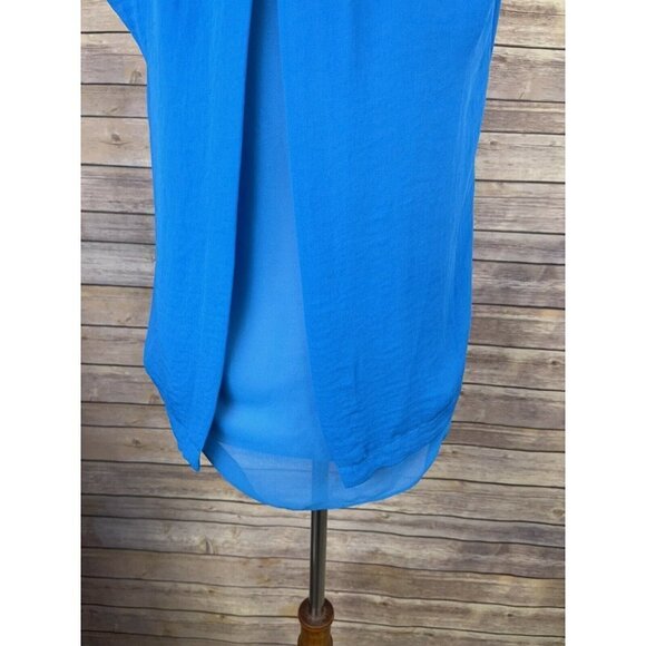 Rebecca Taylor Size 4 Layered Blouse Blue - Picture 7 of 11